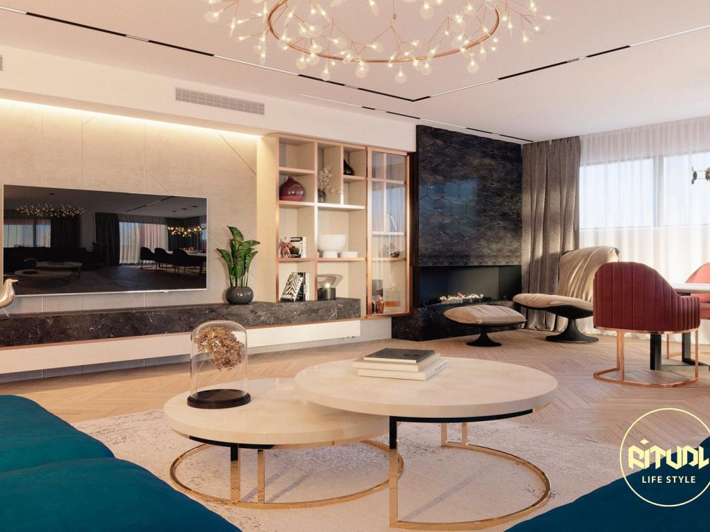 Vivienda luminosa con acabados en mármol